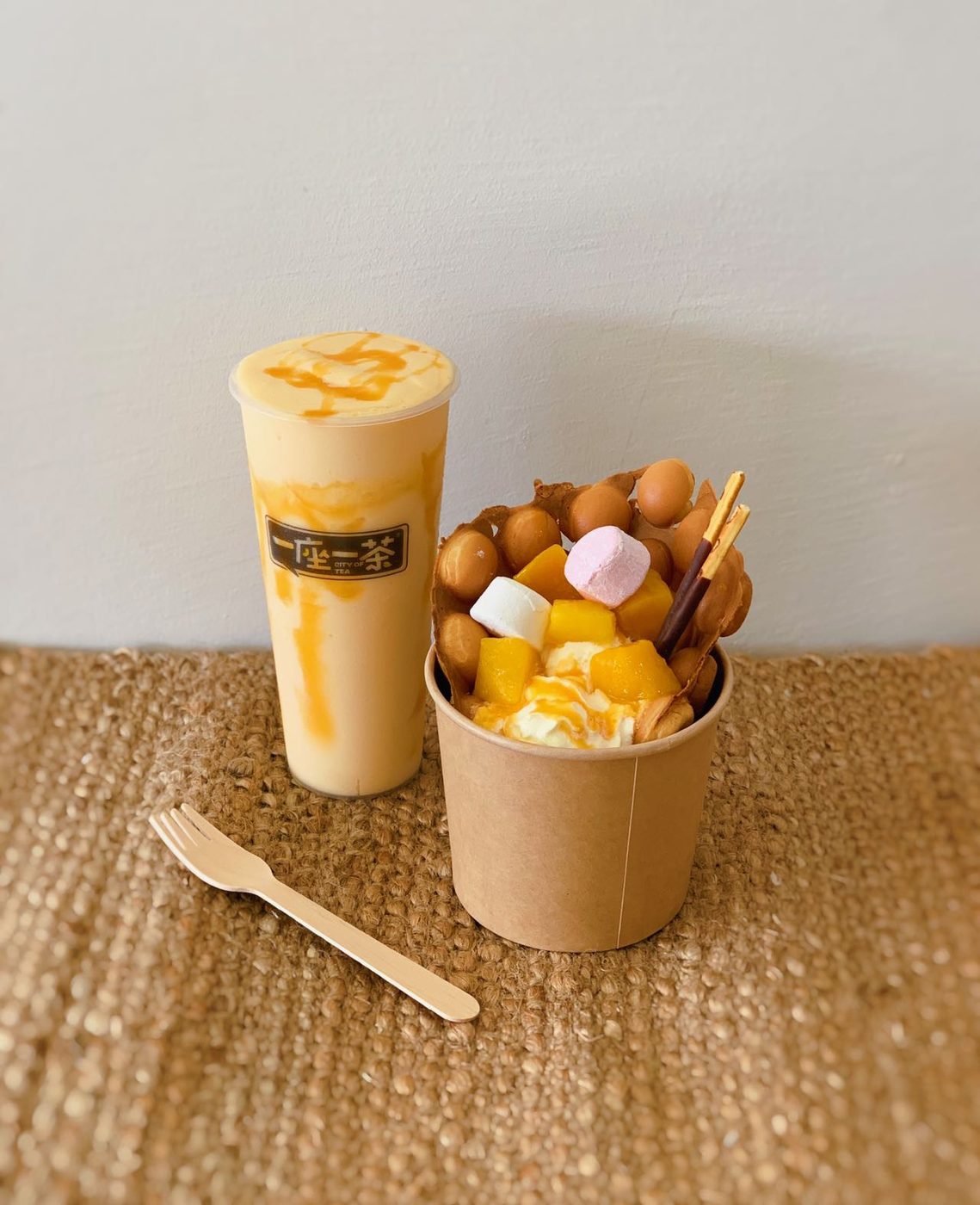 Tea drink and dessert cup at City of Tea Silverdale